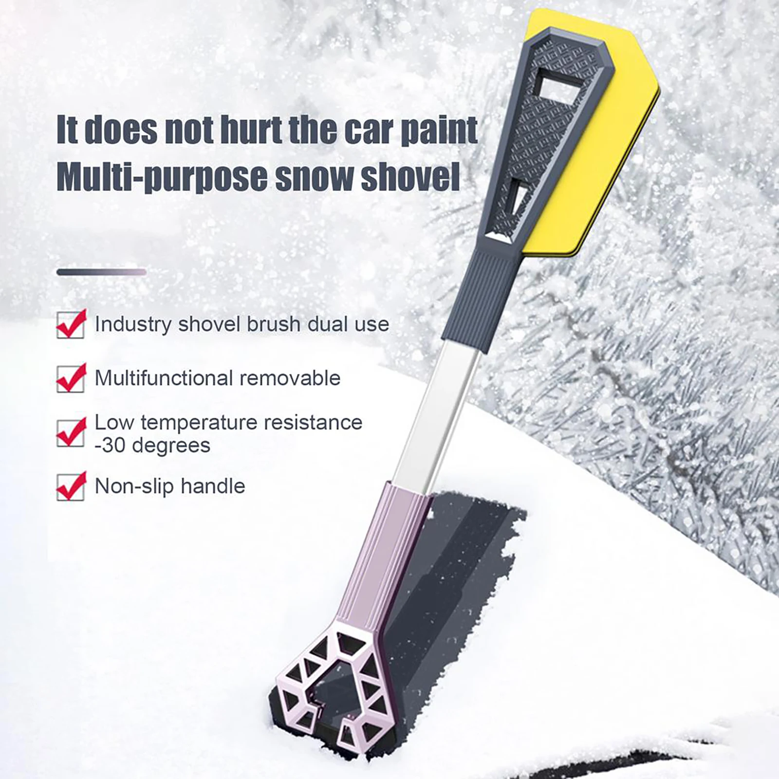 

Automobile Defrost Scrapers Retractable Cars Snow Sweeping Brush Detachable Auto Wipe Defrosting Shovel Cars Cleaning Tool