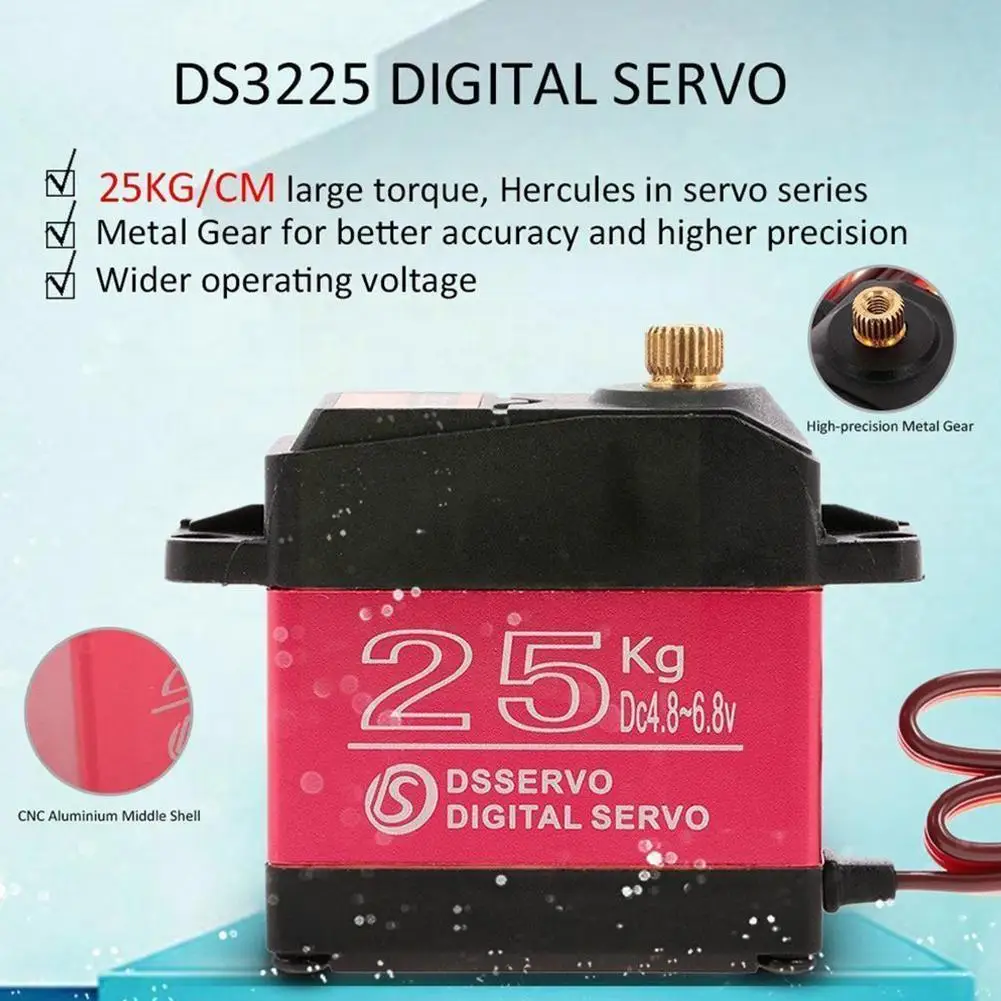 

Ds3225mg Digital Servo Waterproof Servo 25kg For Rc Big Foot Off-road Climbing Vehicle Torque Robot Manipulator Metal Gear O4f3