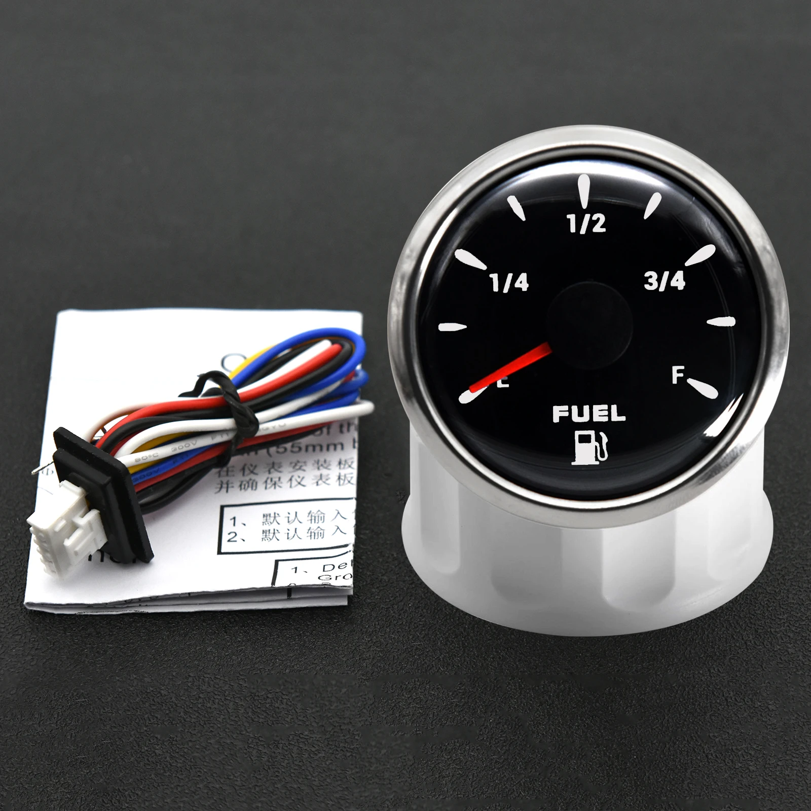

2 "52 мм универсальный газовый датчик уровня топлива аналоговый 7-цветный светодиодный автомобильный лодка 240-33 Ом для датчика уровня топлива из нержавеющей стали водонепроницаемый