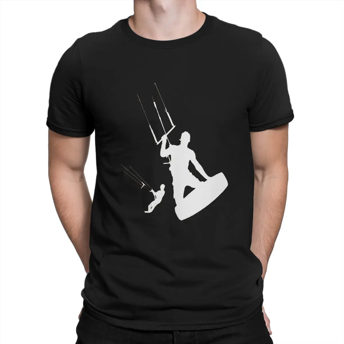 

Water Sports Kite Surfing Kitesurfers T Shirt Graphic Men's Tees Summer Clothing Harajuku Crewneck Polyester TShirt