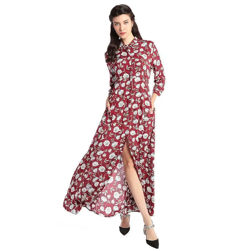 

Muslim Abaya Dress Women's Long Robes Islamic Maxi Dress Arabic Style Caftan