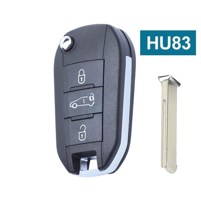 

YOCASTY 433 МГц 4A Чип Flip Дистанционный Складной Автомобильный Ключ HU83 VA2 Лезвие Для Citroen Aircross C3 C4 C5 C6 Для Peugeot 308 4008