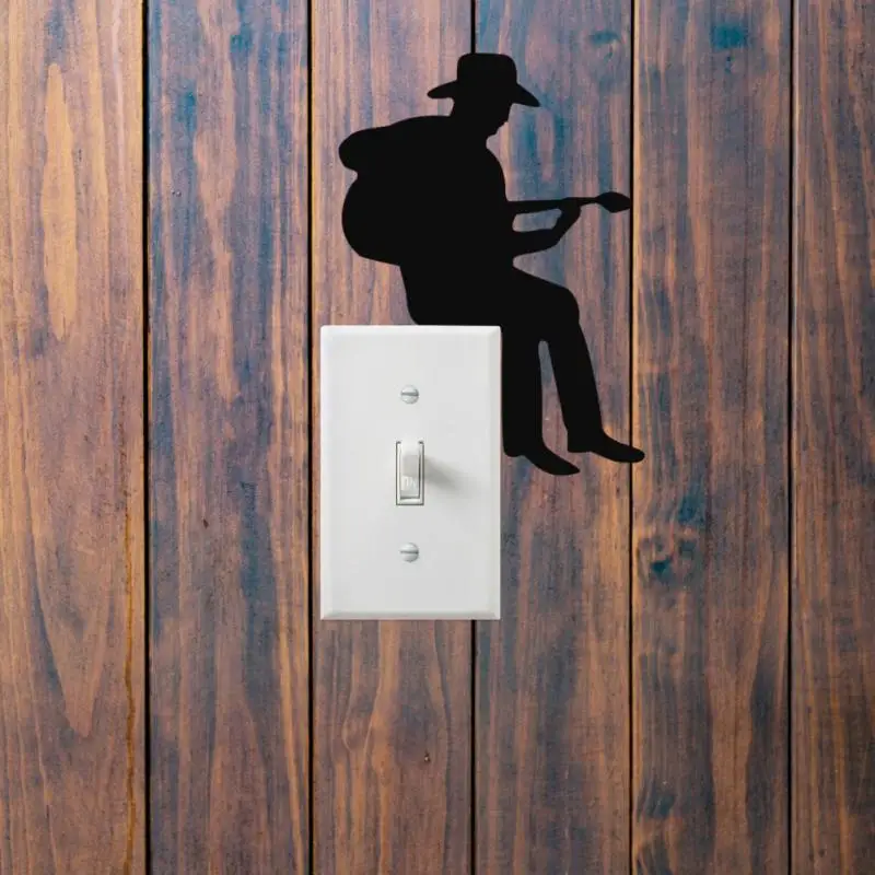 

Cat Fun Animal Character Wall Socket Sticker Wall Cartoon Switch Sticker Dark Wall Family Bedroom Living Room Decoration Sticker