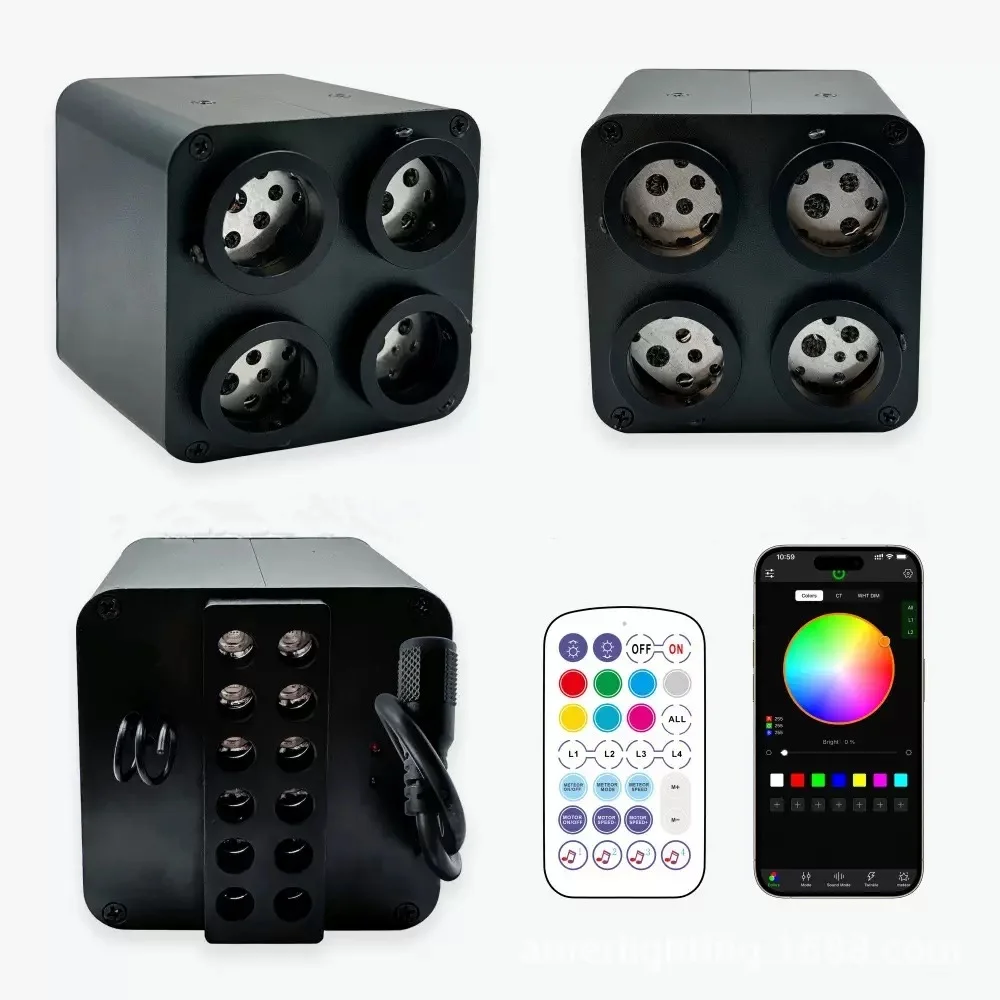 

Потолочные светильники RGBW Twinkle&Meteor, 36 Вт, двигатель с дистанционным управлением, подголовник Starlight, 4 порта, разные цвета + съемка RGB