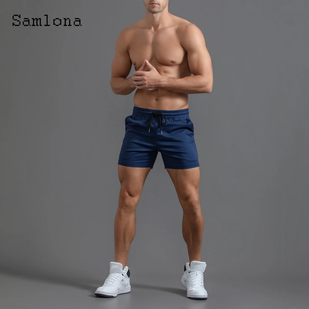Men Fashion Leisure Shorts 2022 Summer New Sexy Lace-up Skinny Shorts Plus size 3xl Male Casual Drawstring Beach Short Pants