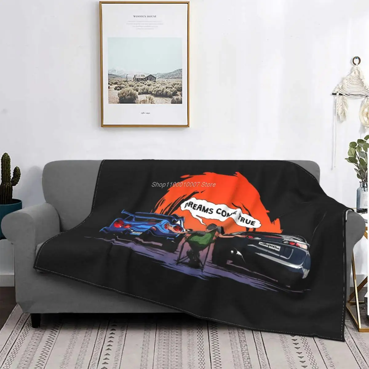 

Drift Turbo Blanket Jdm Car Plush Warm UltraSoft Flannel Fleece Throw Blanket For Sofa BedSheet Cover Travel Customized