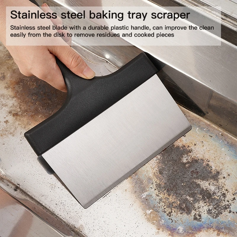 

7Pcs Griddle Cleaning Kits, Flat Top Grill Cleaner Tool Includes Stainless Steel Scraper, Cleaning Handle, Scouring Pads