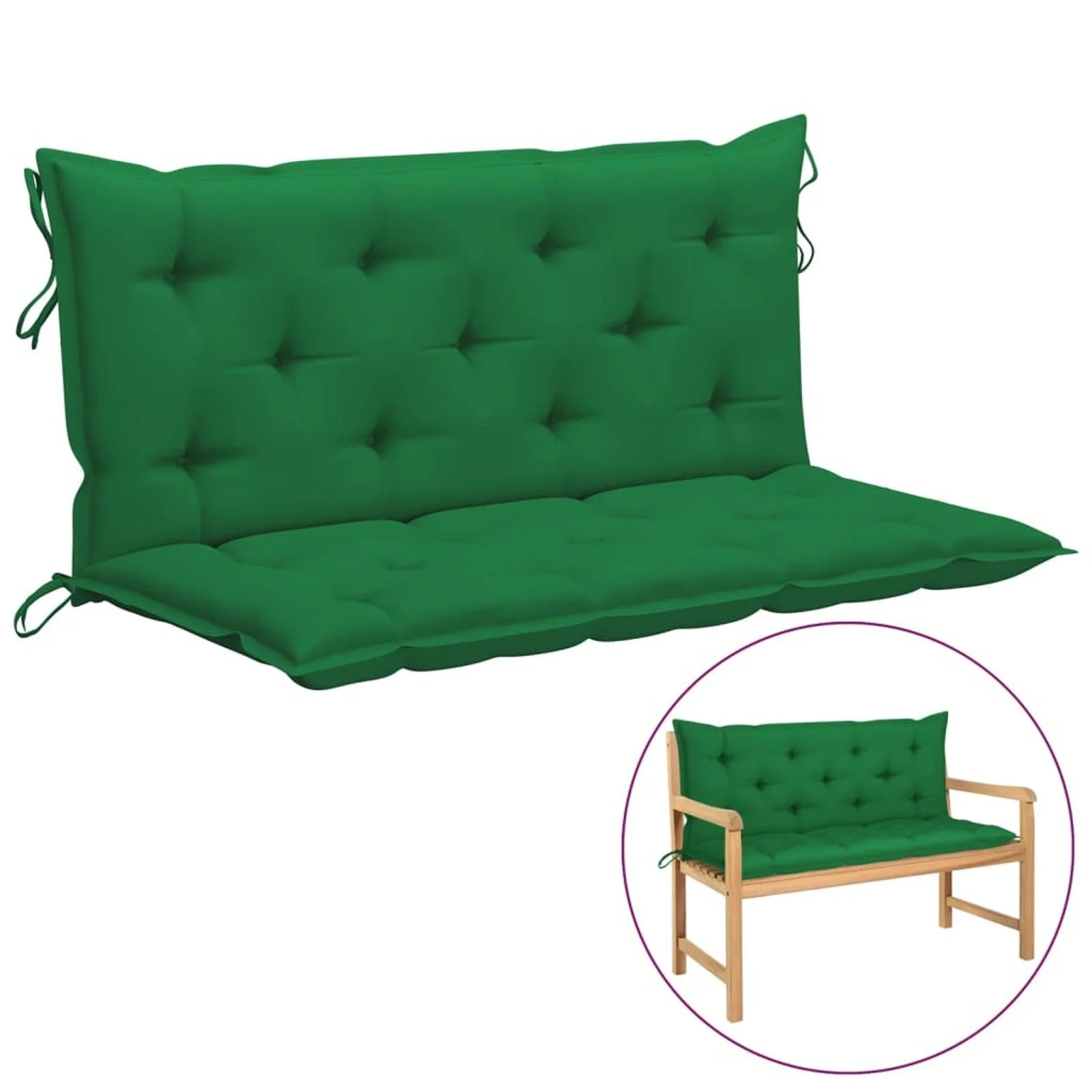 

Cushion for Swing Chair Green 47.2" Fabric