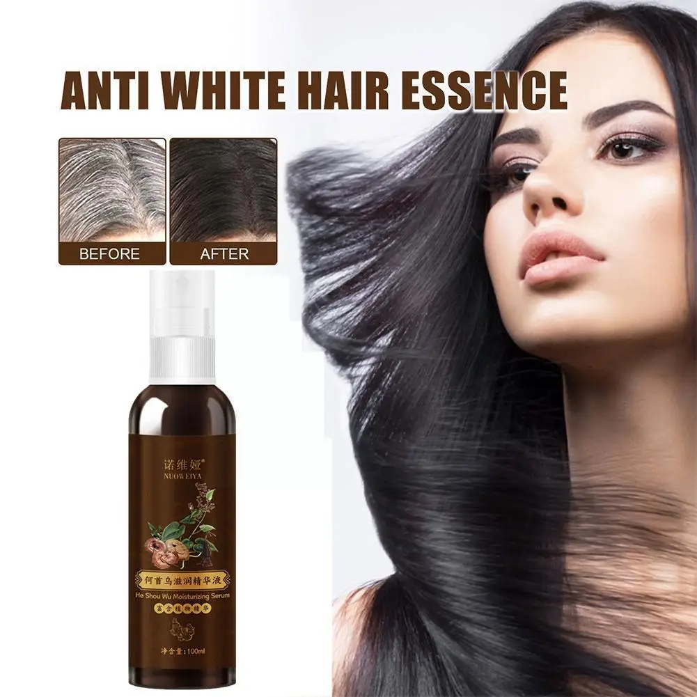 

100ml Polygonum Essence White To Black Deep Moisturizing Ginseng Hair Nourishing Leaf Herb Essence Cypress Care Hair Essenc G3Q2
