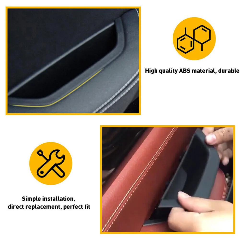 

Brand New High Quality Car Door Handle Auto Parts 1 Pc Black Car Accessories Inner Handle Interior Parts Plastic