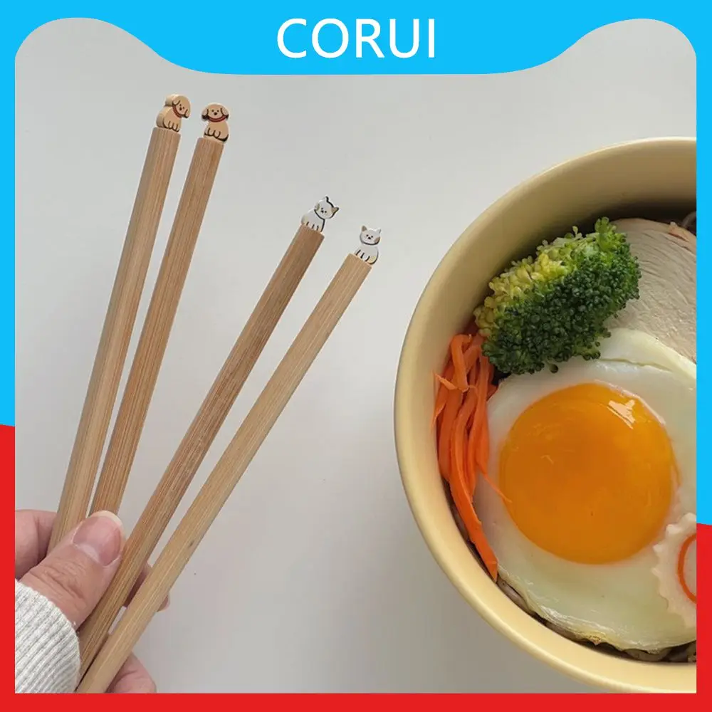 

Bamboo And Wood Anti-slip Durable Chopsticks Good-looking Bamboo Chopsticks Creative 2023 New Wooden Chopsticks Tableware 1 Pcs