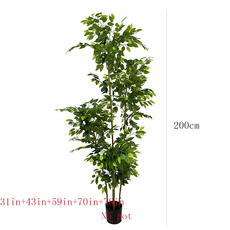 

Искусственный фикус зеленый пластик