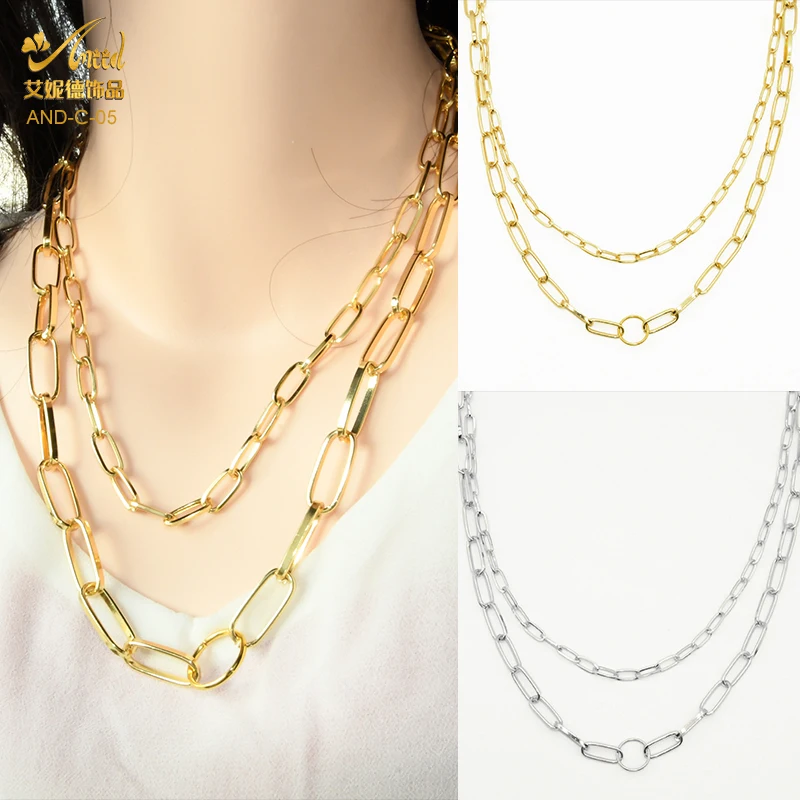 

ANIID Dubai Pearl Necklace Pendant For Woman Fashion Kpop Choker Jewelry Gold Color Stainless Steel Chain Charm Neck Girls Gift