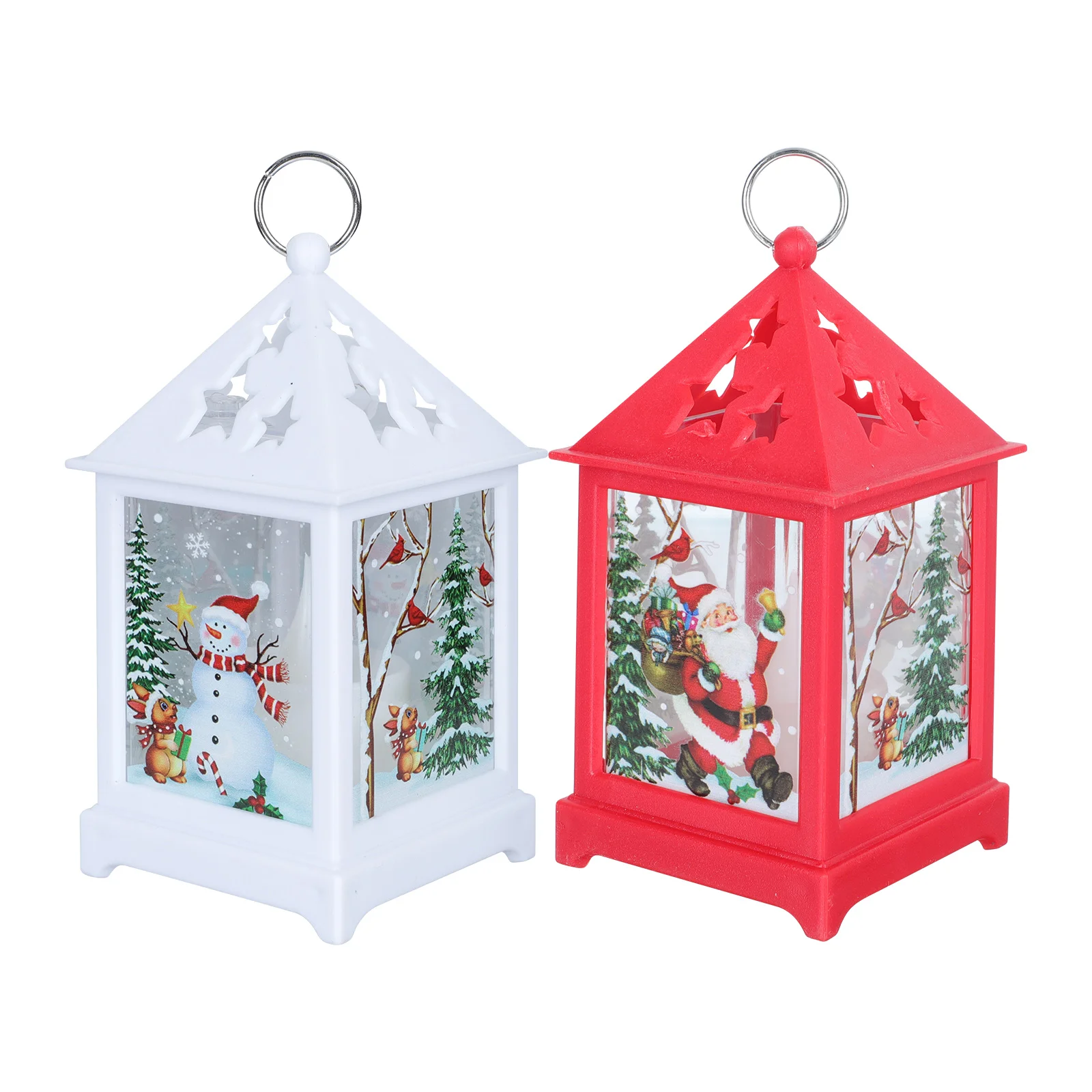 

2Pcs Christmas Luminous Decor Home Christmas Tabletop Adornment Festival Gift