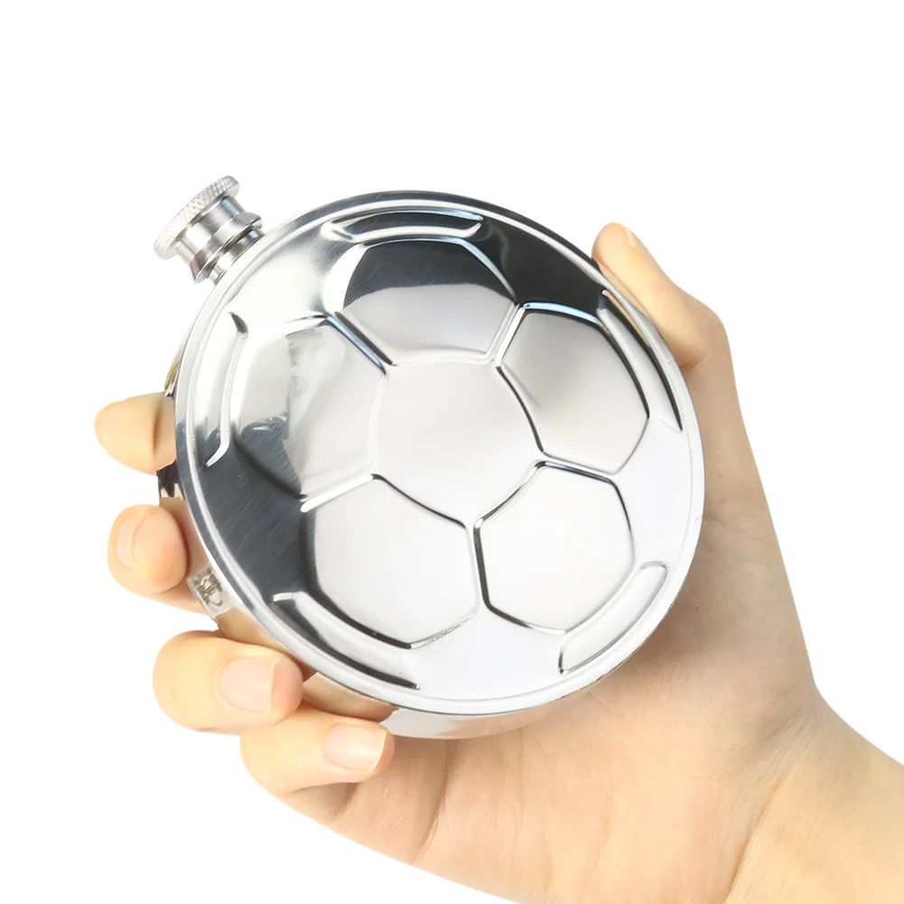 

1PC 3D Stainless Steel Portable Football Pattern Carving Flagon Home Garden Kitchen Bar Supplies Household Drinkware Hip Flasks