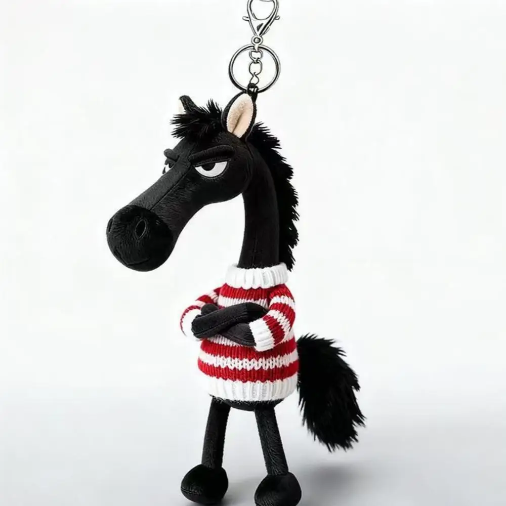 

Плюшевый брелок черная лошадь