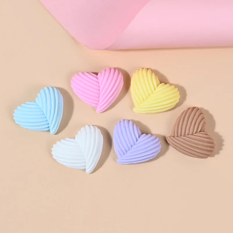 Pastel цвета сердца печенье еды хлеб торт каучуковые кабошоны 20 шт. украшения