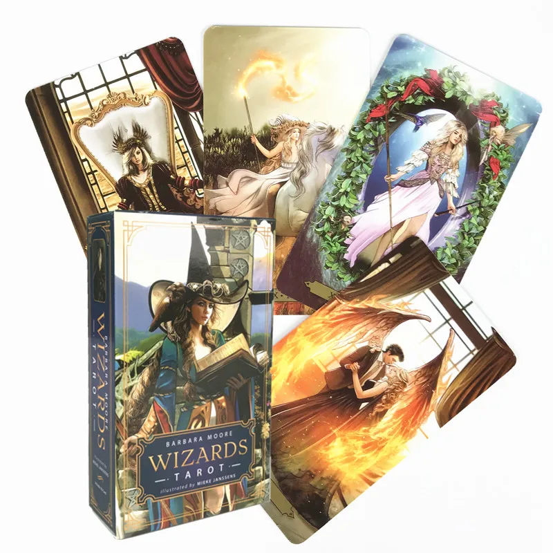 

2022 High quality New Wizards Tarot Card Deck Based Deck English Version Playing Game Toy Divination Fortune Game