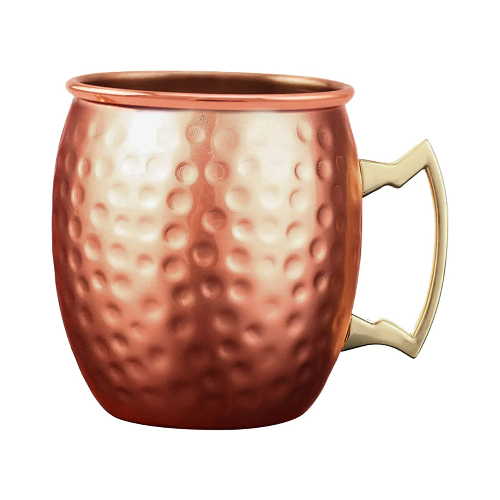 

Portable Cup Copper Drinking Cup Stainless Steel Glasses Hammered Mugs Travel Coffee Tumbler Bar Cocktail Cup Cola Cup Mule Cup