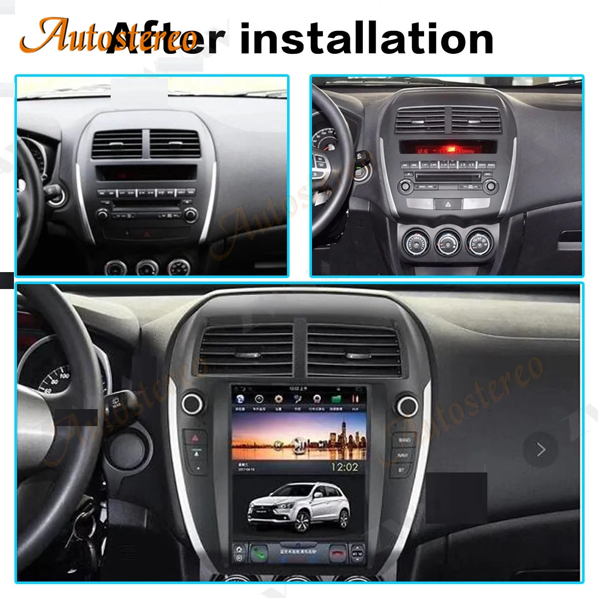 10 4-дюймовый Carplay Android13 Автомобильный GPS-навигатор для Mitsubishi ASX 2010-2014