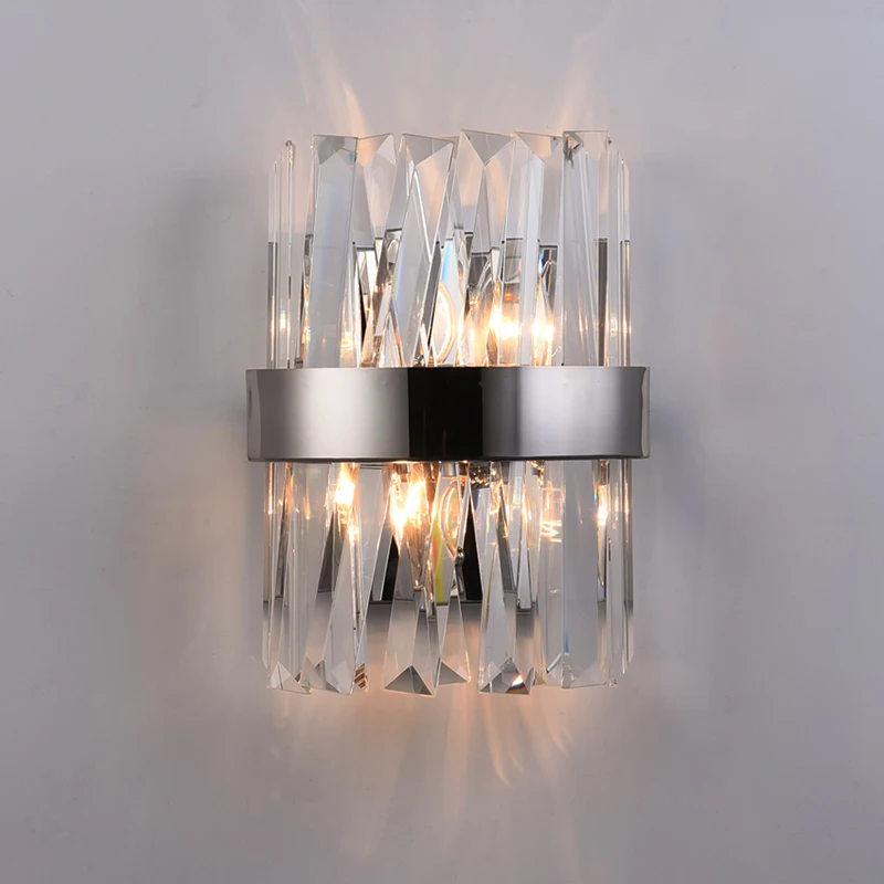 

NAVIMC Modern Wall Sconce Lighting Creative Design Bedroom LED Crystal Wall Lamp Bedside Home Wall Light Fixture