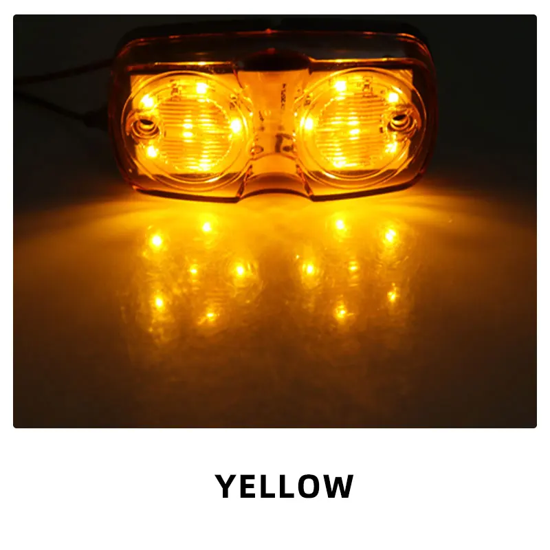 

2 Светодиодных Боковых Габаритных Фонаря 12В/24В, Сигнальные Задние Фонари Для Прицепов И Грузовиков, Внешние Автомобильные Л...