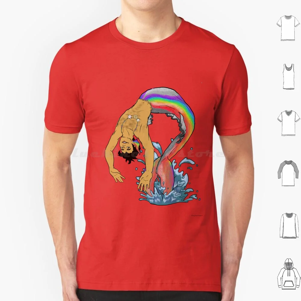 Футболка Pride Merman 6xl Хлопковая крутая футболка Man Otter Pansexual Pan Bisexual Bi Aro Aromantic Ace Asexual
