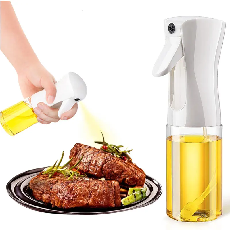 Oil Spray Bottle 300ml Transparency Kitchen Cooking Olive Oil Dispenser Camping BBQ Baking Vinegar Soy Sauce Sprayer Accessories