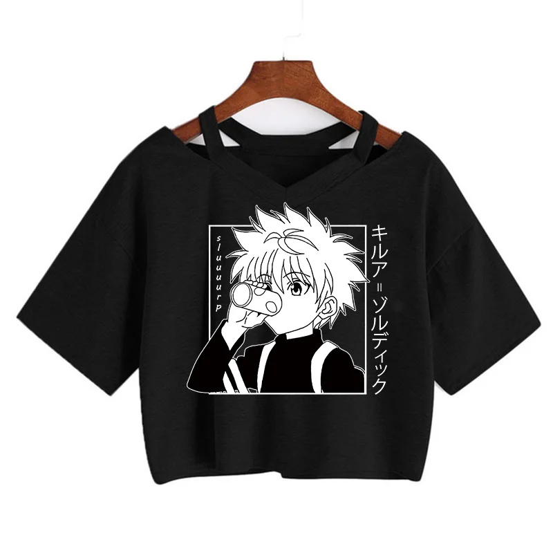 Kawaii Hunter X Killua Zoldyck Футболка женская японская аниме футболка Kurapika Hisoka Hxh &quotМанга&quot