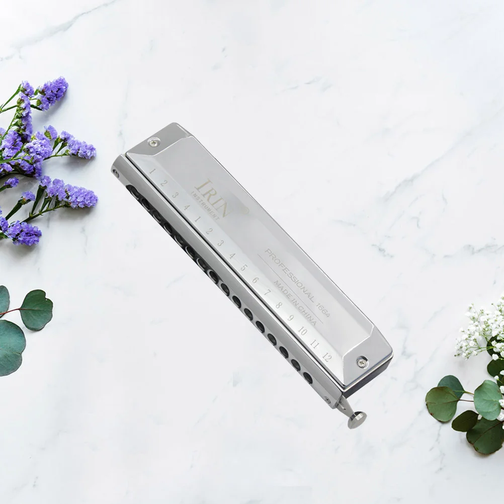 

1PC Semitone Chromatic Harmonica Instrument for Beginner Students Musicians (16 Hole 64 Sound)