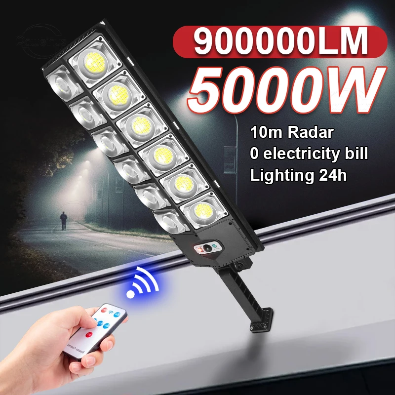 900000 Lm Светодиодная Лампа На Солнечной Энергии 5000 Вт Высокомощное Наружное