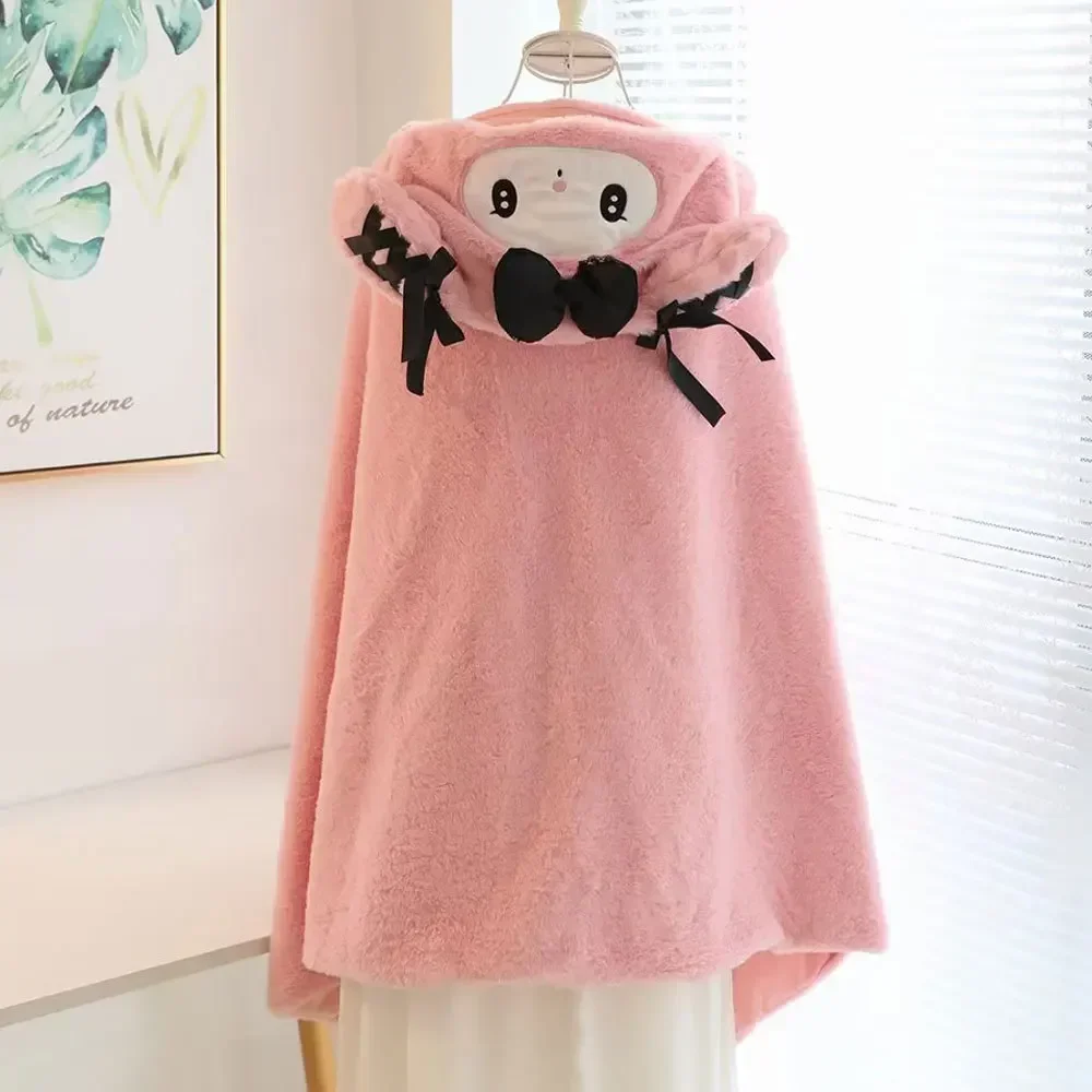 My Melody аниме Kuromi MINISO Nap мягкое пальто одежда милое кавайное одеяло утолщенная