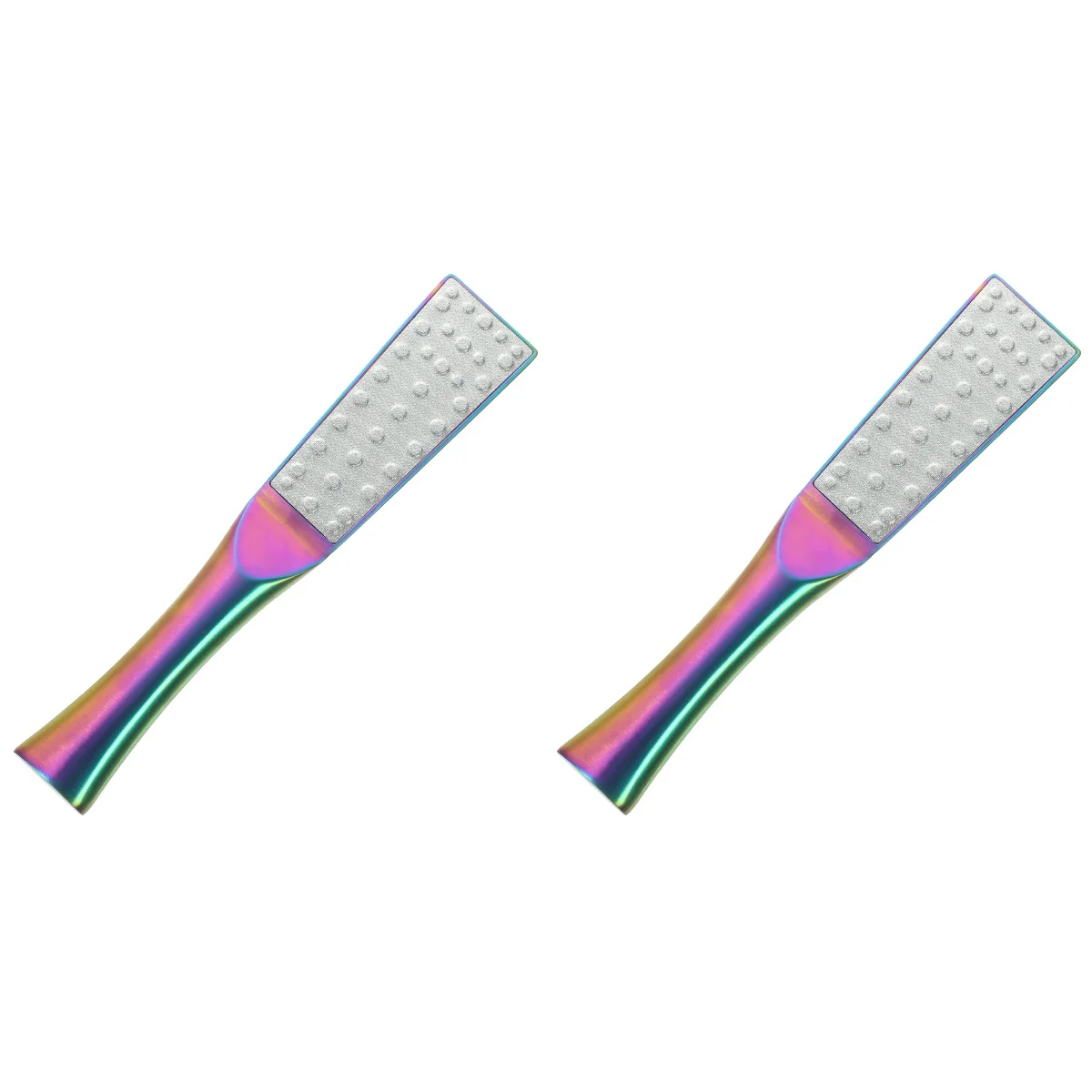 

2 Pack Foot File Calluses Remover Feet Pedicure Lady Tools Spa Stainless Steel Double Sided Miss Metal