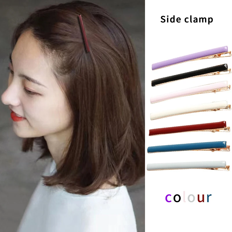 2Pcs/Set Fashion Women Acetate Metal Hair Pin Clip Color Hair Clip Geometric Hairpins Edge Clamp Hairgrips For Women