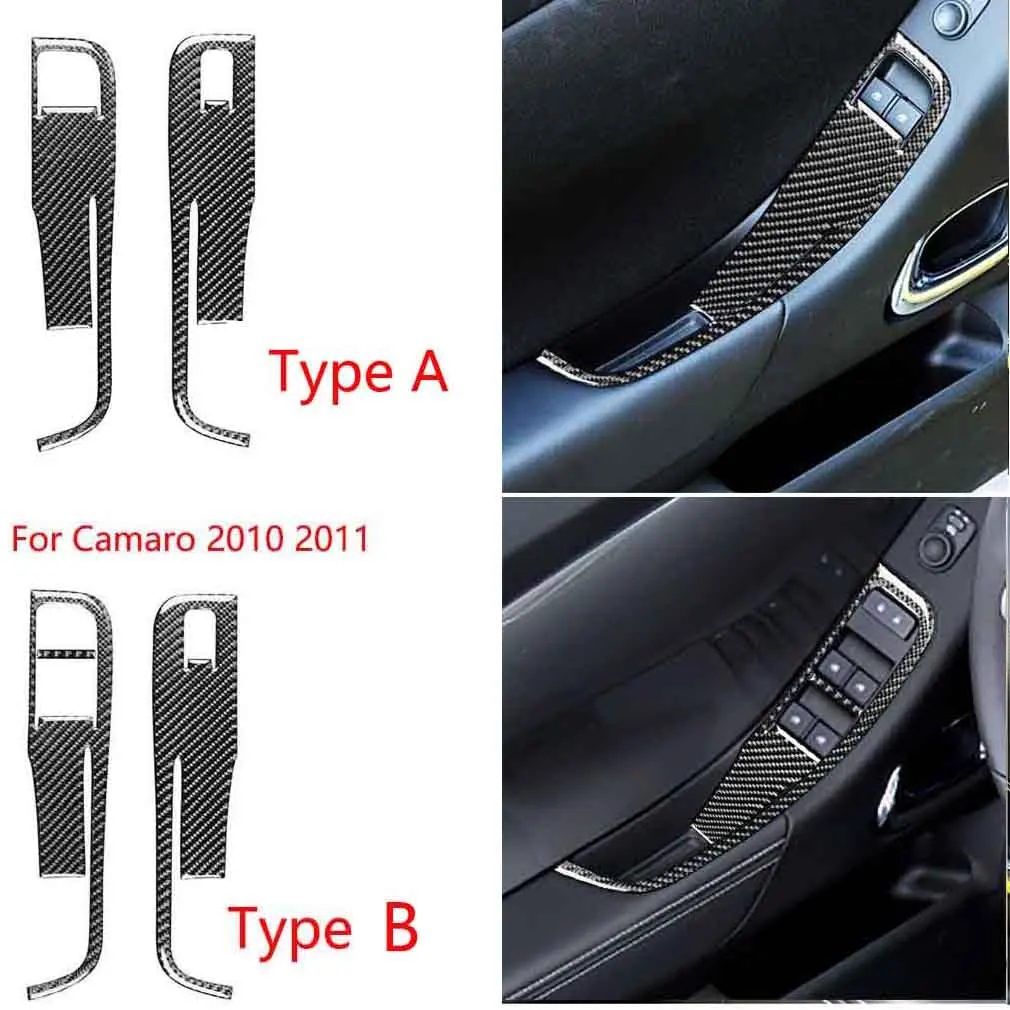 

Black Window Lift Control Switch Panel Cover Sticker For Chevrolet Camaro 10-11