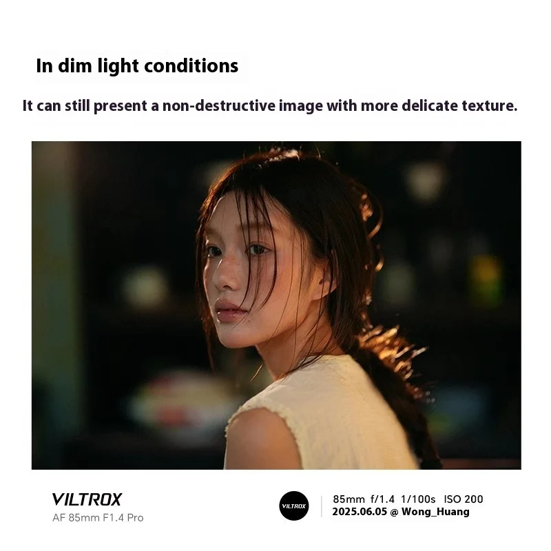 Фото VILTROX 85 мм F1.4 Pro с автофокусом и большой диафрагмой, полнокадровый объектив для беззеркальной камеры Sony E Mount A7 A7R A7RII ZVE1 A9 №3