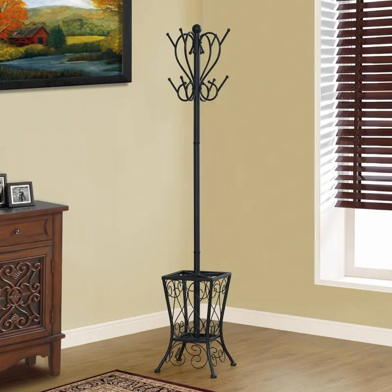 

Black Metal Standing with Umbrella Holder - 71H in.