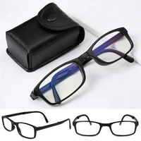 classic computer goggles folding presbyopia eyewear with case foldable reading eyeglasses anti blue light glasses