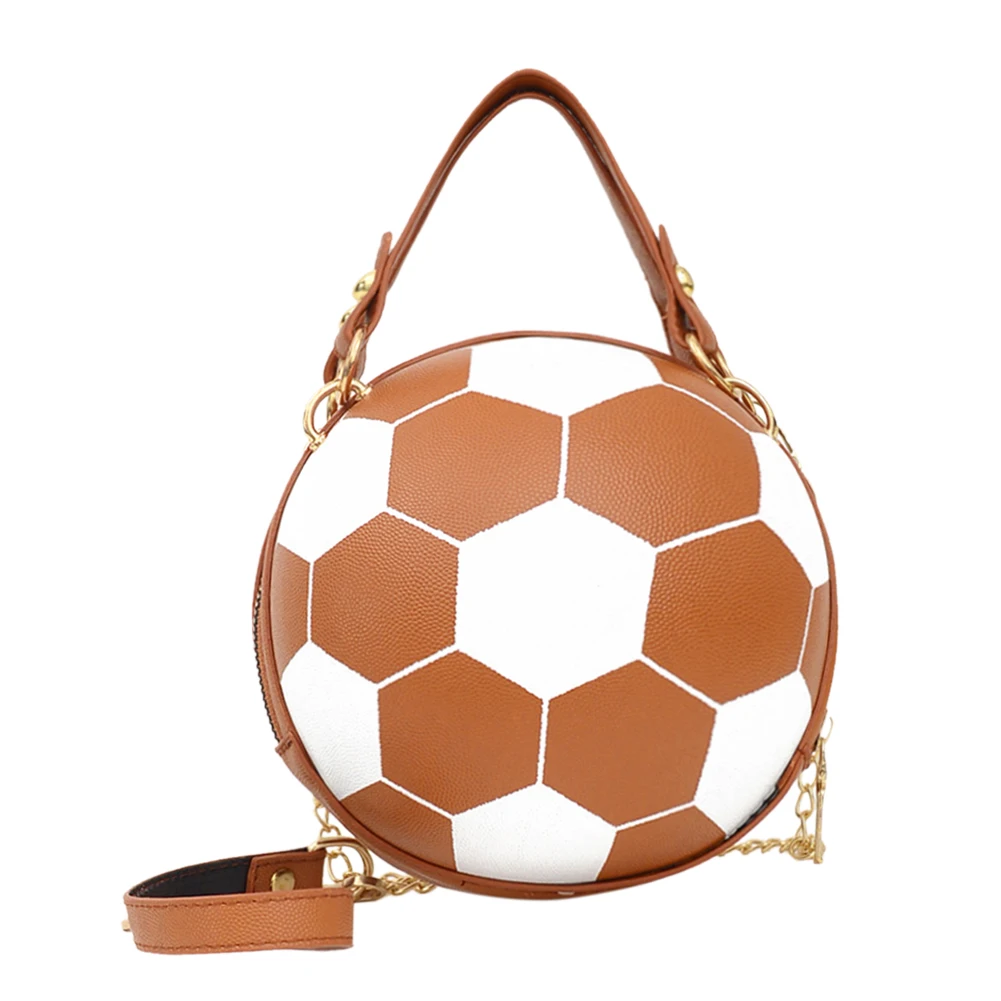 

Women Round Shoulder Handbags Basketball Shaped Female Chain Casual Totes Bag Youth Ladies Simple Versatile Bag