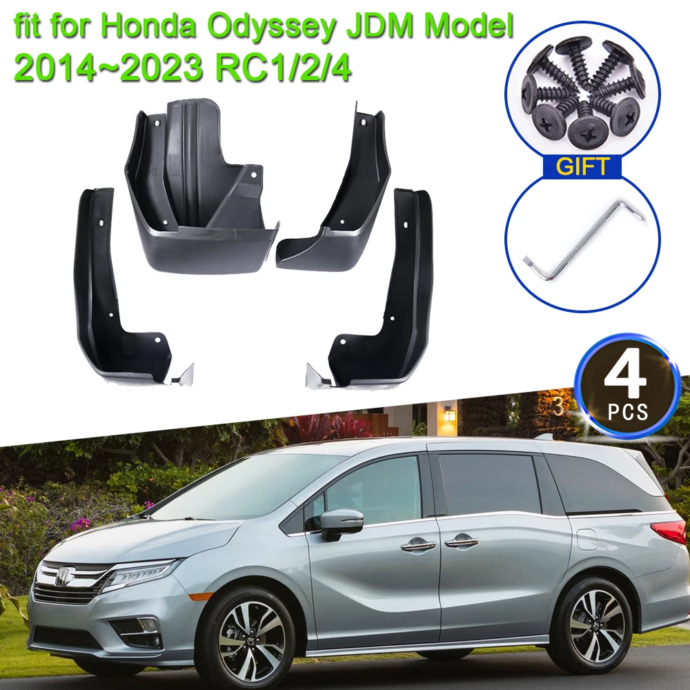

4x for Honda Odyssey RC1 RC2 RC4 2014~2023 JDM Model Mud Flaps Mudguards Splash Guards Front Rear Wheel Fender Flare Accessories