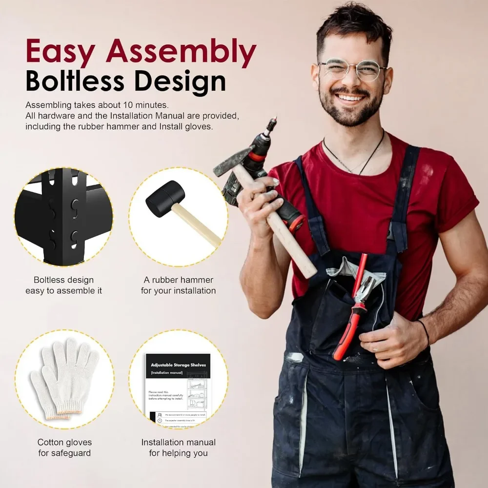 Сверхмощные полки для хранения регулируемый металлический стеллаж 48 дюймов x 24