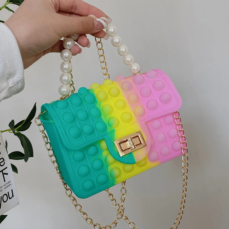

Color Women PVC Handbags Fashion Ladies Chain Mini Shoulder Bag Luxury Designer Crossbody Bags for Women Small Messenger Bags