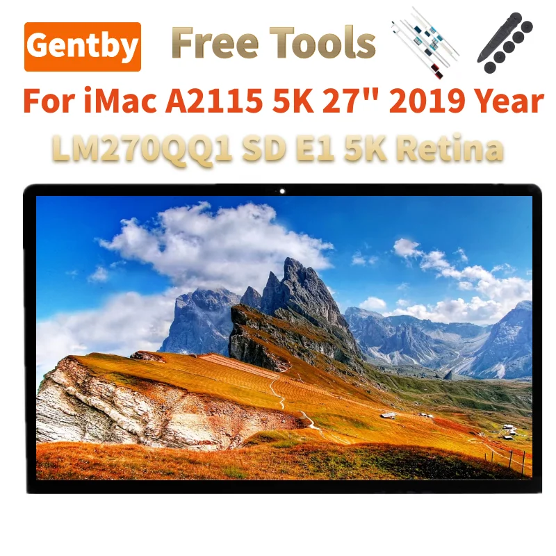Новый 27-дюймовый ЖК-экран LM270QQ1 SD E1 5K Retina со стеклянной сборкой для 2019 года iMac A2115 EMC 3194 MRQY2 MRR02 MRR12 AIO