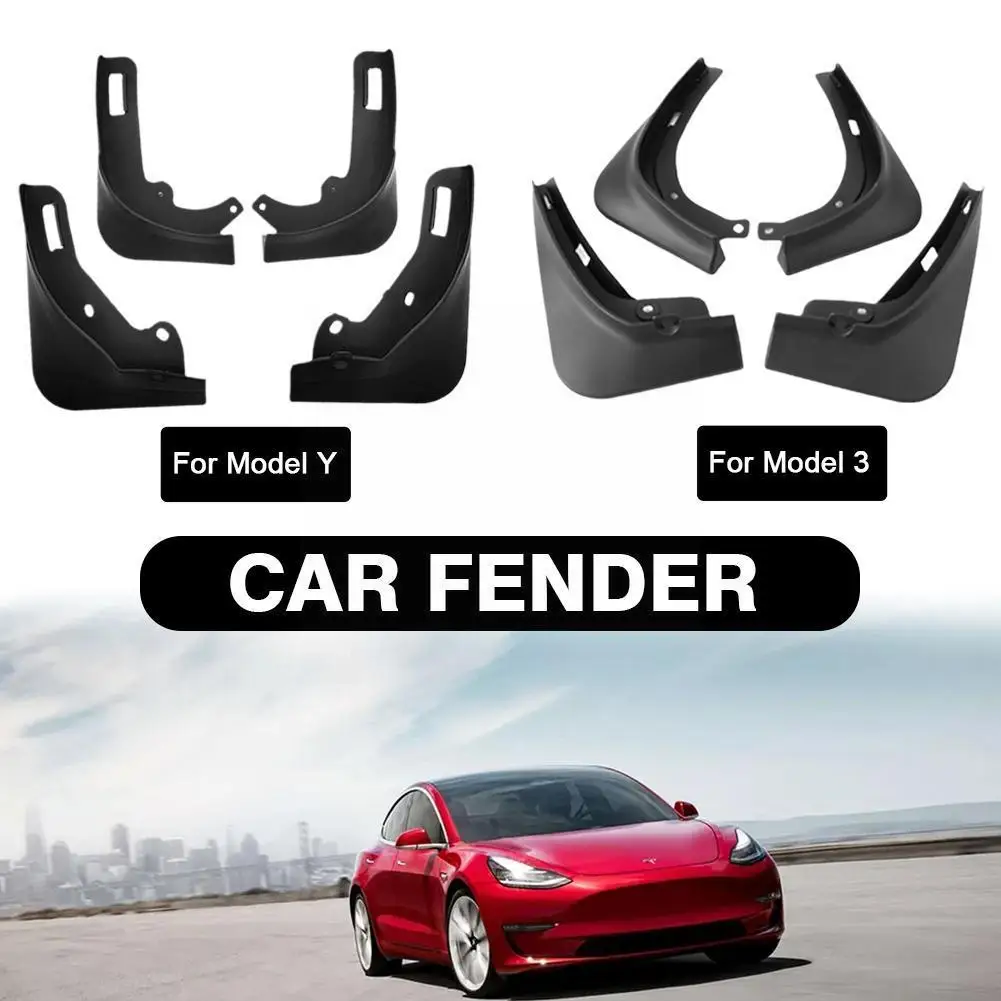  for Tesla Model 3 Y Matte Black Splash Guards Mud Flaps Mudguards for Tesla Model Y No Need To Drill Holes Fender Mud Guard P7P8