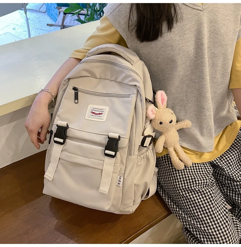 

Girls' schoolbags simple middle school students large-capacity backpacks Korean version cute style women's backpacks