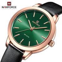 top luxury brand naviforce elegant ladies watches genuine leather wrist watch business girl bracelet gift clock relogio feminino