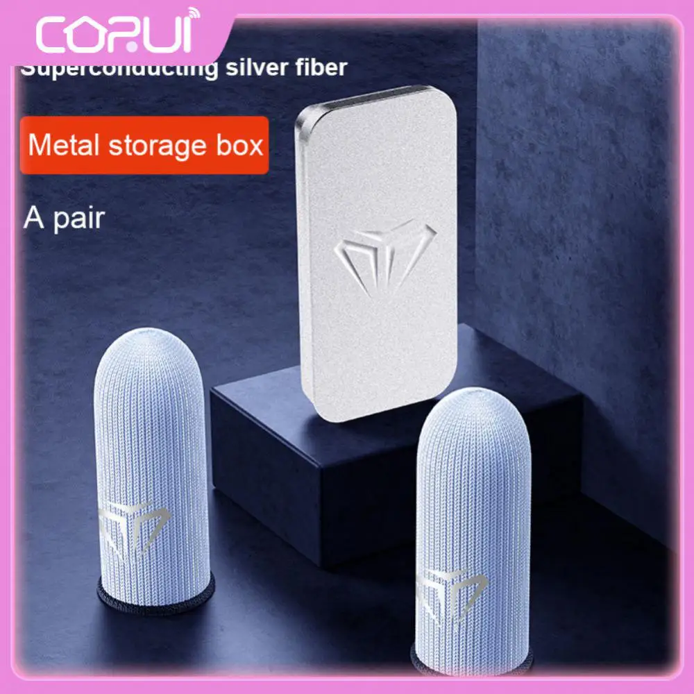 

Sweat Proof Finger Cover 1pair Touch Screen Gaming Finger Non-scratch Sensitive Gaming Thumb Gloves Breathable Gaming