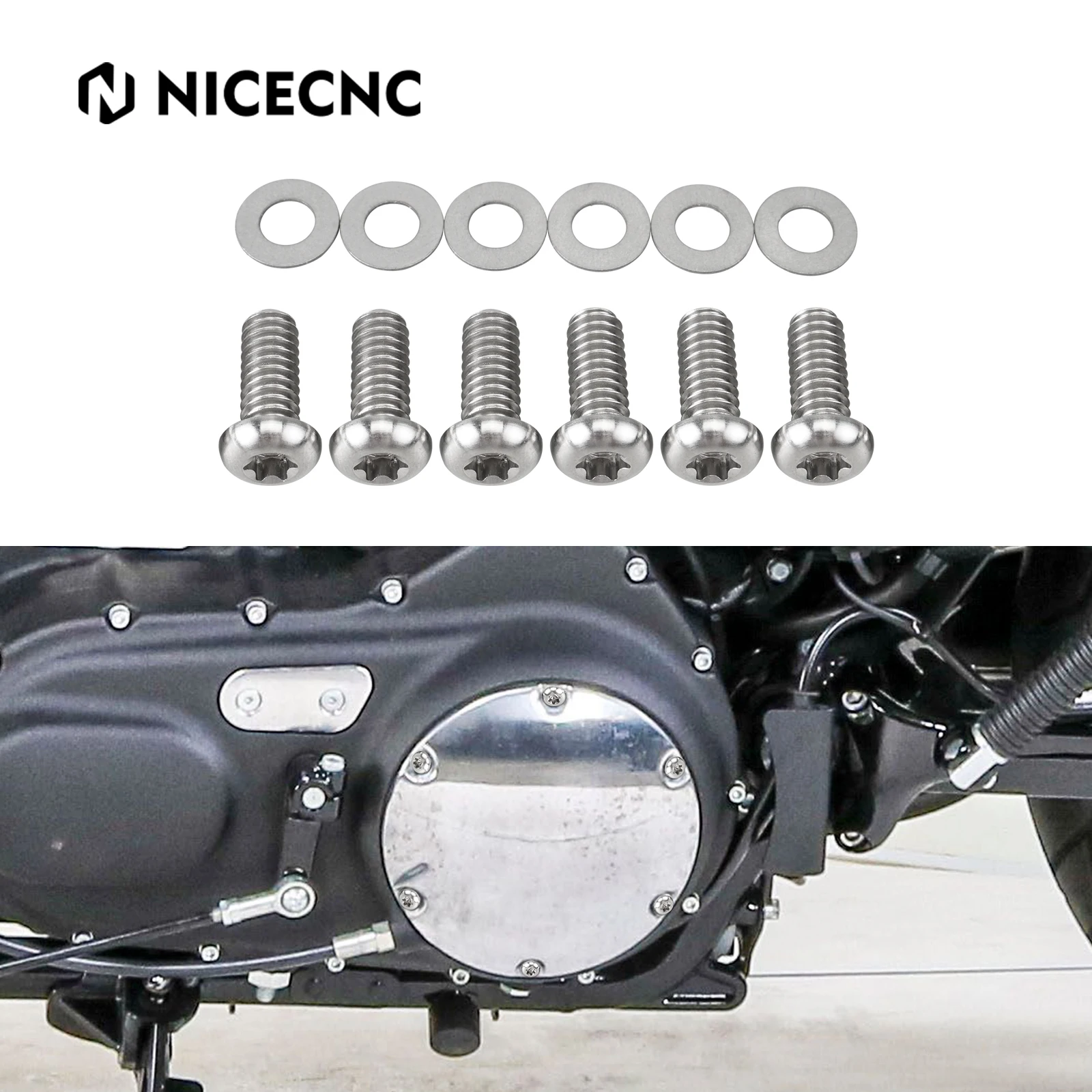 Титановые болты с крышкой Дерби Для Harley Sportster 883 XL883L Forty Eight XL1200X 2011-2019 Sportster 1200 XL1200T 2014-2019