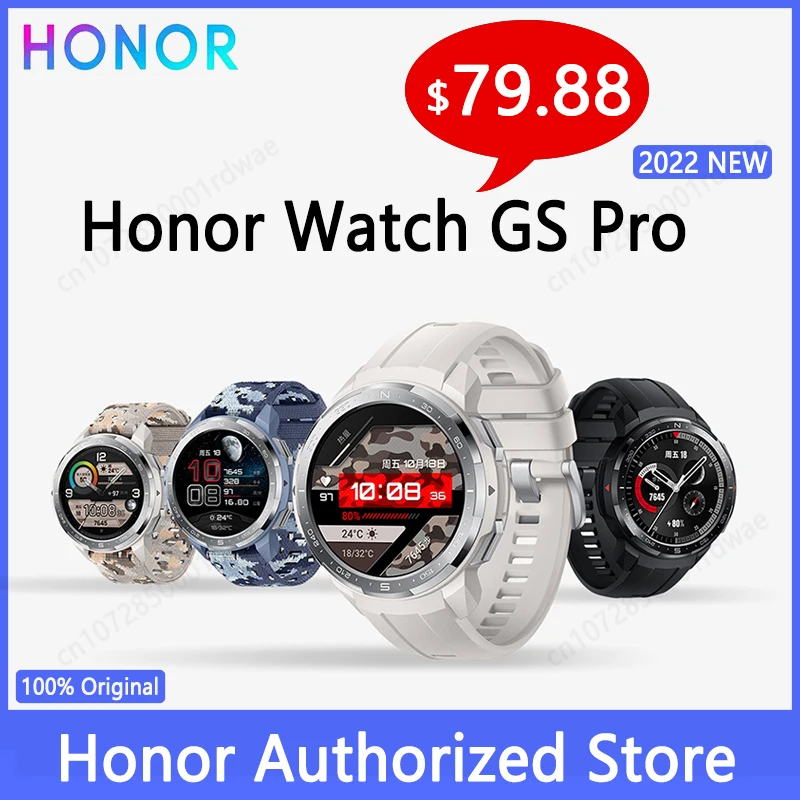 HONOR Watch GS Pro Smart Watch 1.39'' 5ATM GPS Bluetooth Call Smartwatch SpO2 Heart Rate Monitor Fitness Sport Watch For Men