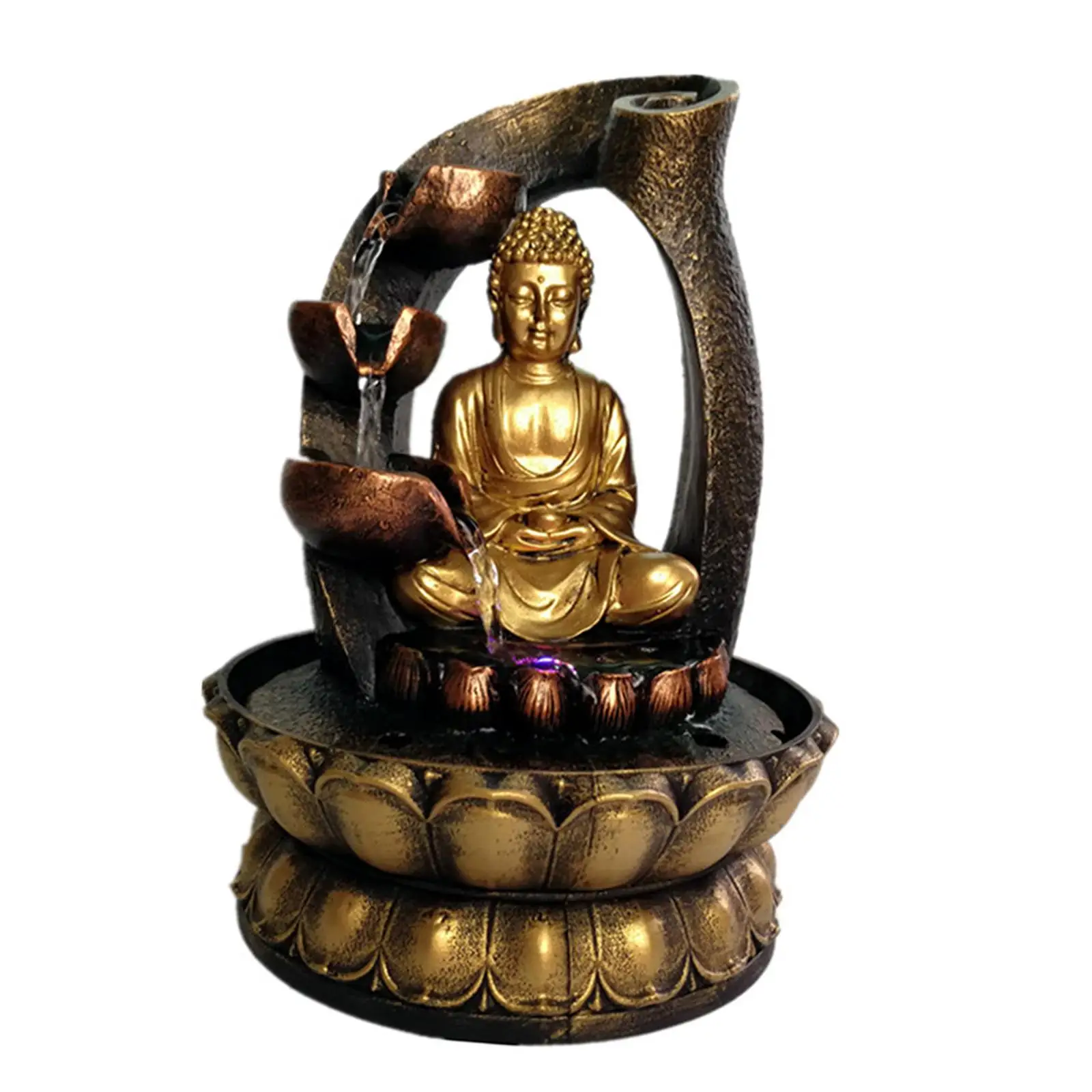 

Полимерный настольный фонтан Будды, украшение для дома и офиса, коллекция, подарок, украшение для рабочего стола